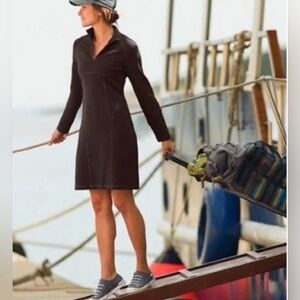 Athleta Cassidy Ponte Knit Half Zip Dress in Charcoal